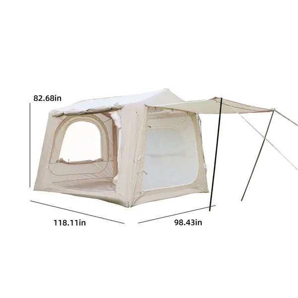 Inflatable SUV Camping Tent 4 Season 9.8 x 8.2 ft Beige