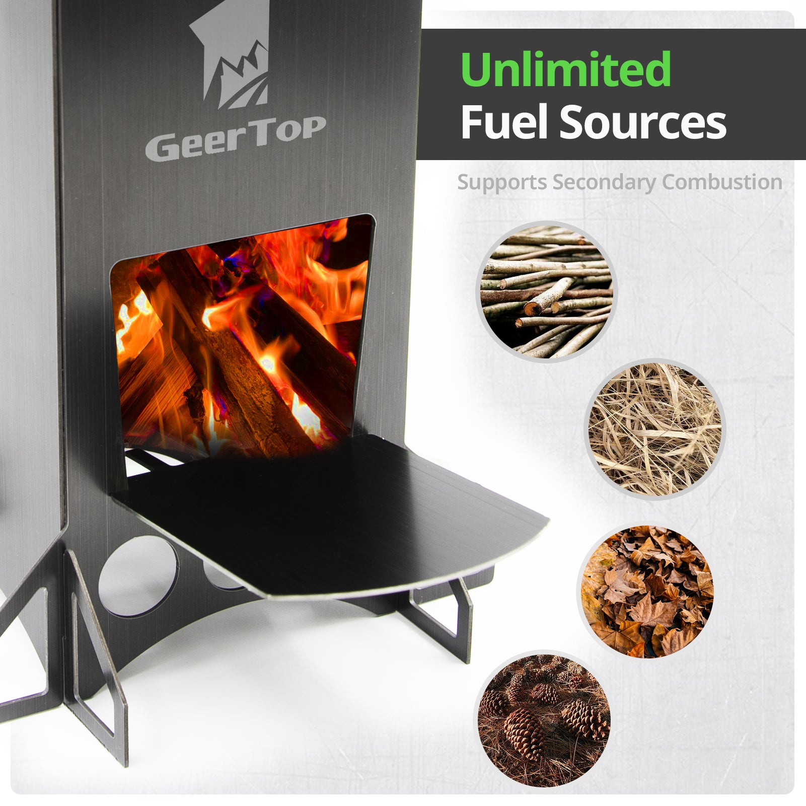 GeerTop Ultralight Rocket Stove Wood Camping