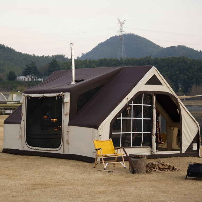 C&C AIR HOUSE 2-8 Person Inflatable Camping Tent with Rainfly