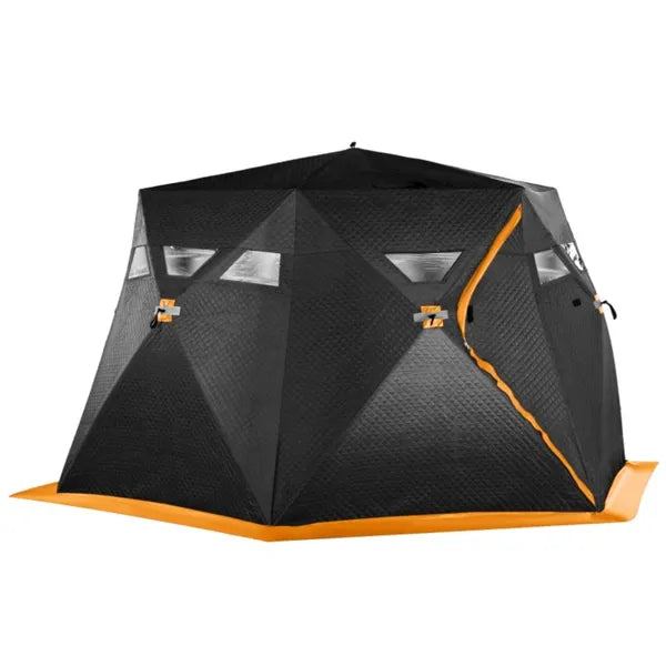 3-4 Person Pop Up Insulated Ice Fishing Tent Orange