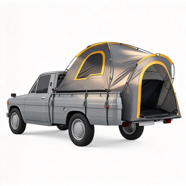 Portable 2 Person Pickup Truck Bed Tent 5.5-6 ft Orange