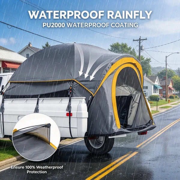 Portable 2 Person Pickup Truck Bed Tent 5.5-6 ft Orange