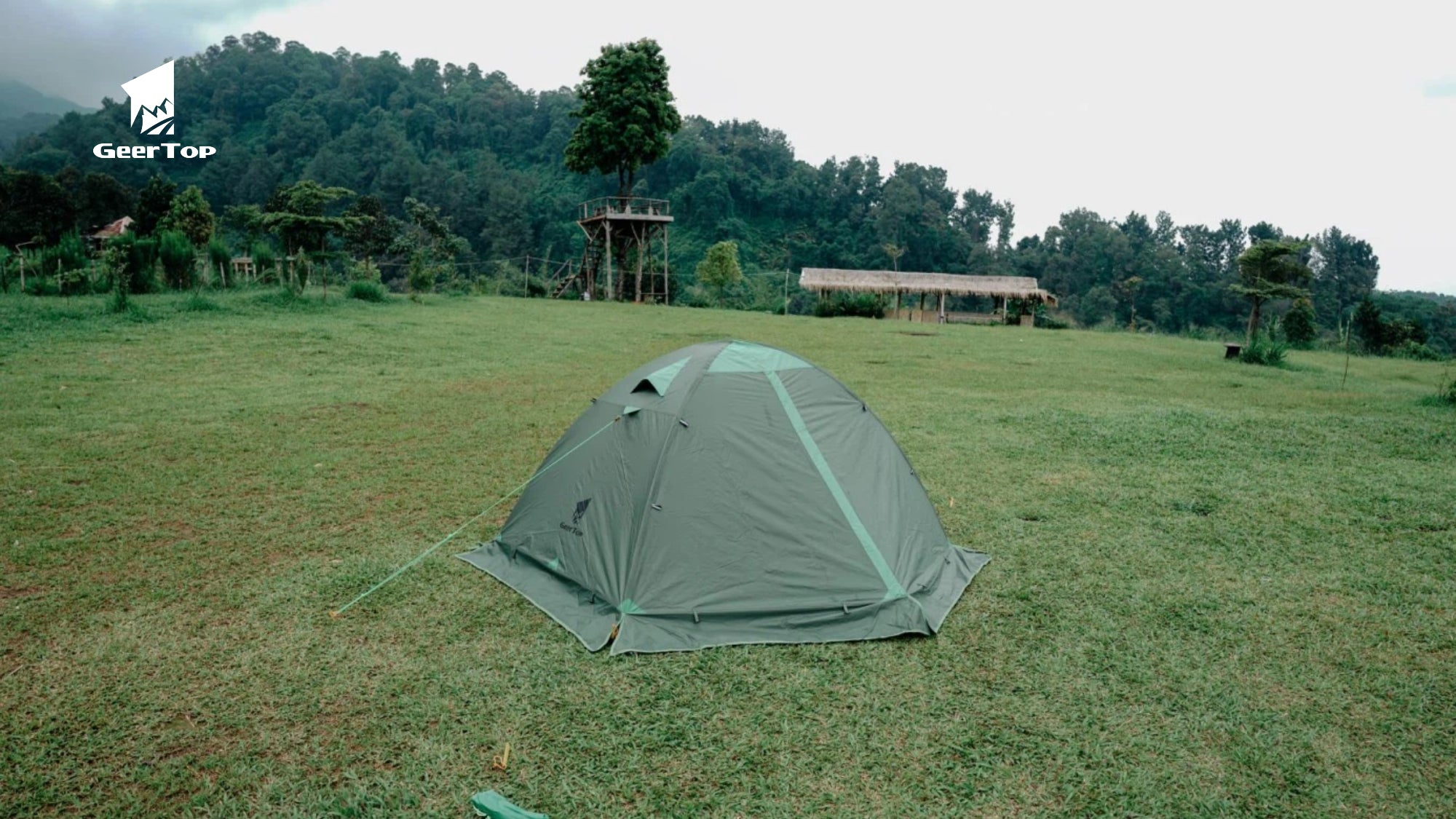 GEERTOP Green 4-Season Backpacking Tent - 3000mm Waterproof, 2-Person​
