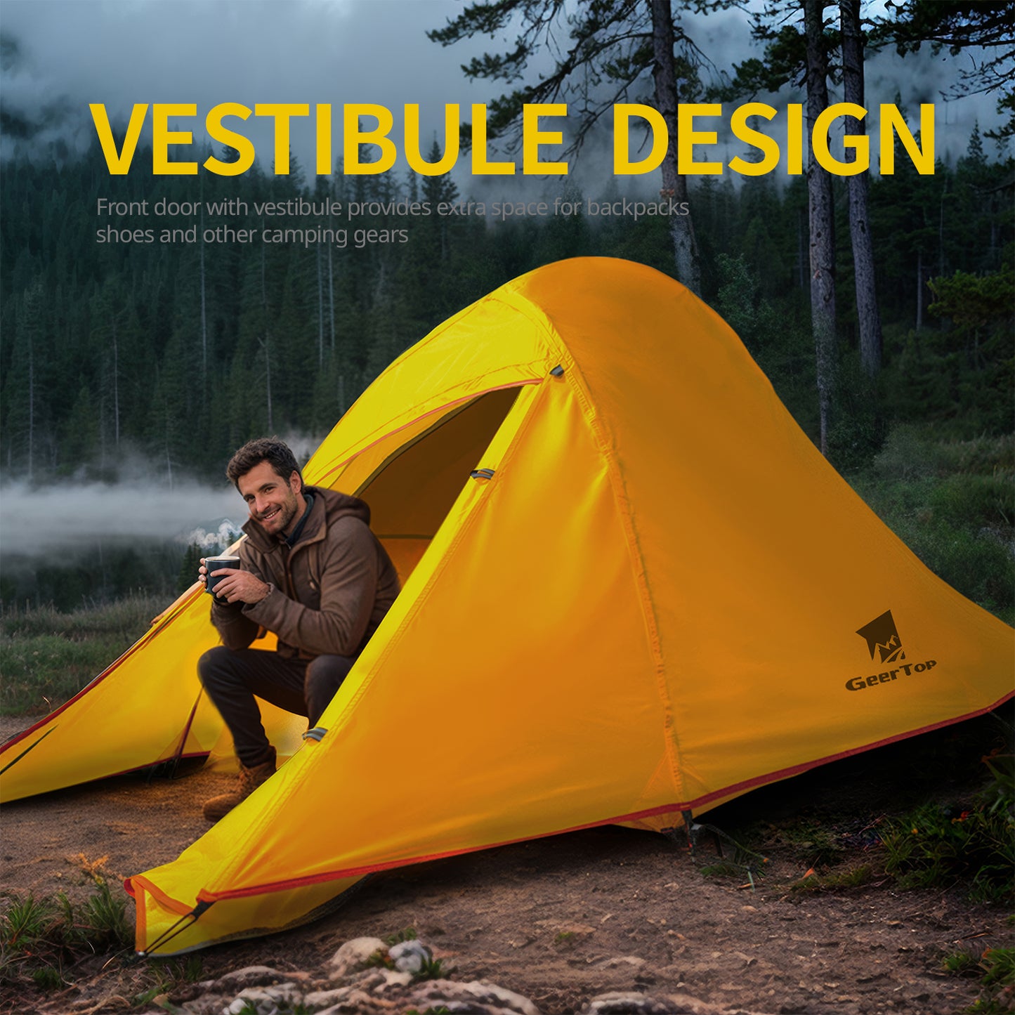 GEERTOP 2 Person Ultralight Waterproor Camping Tent