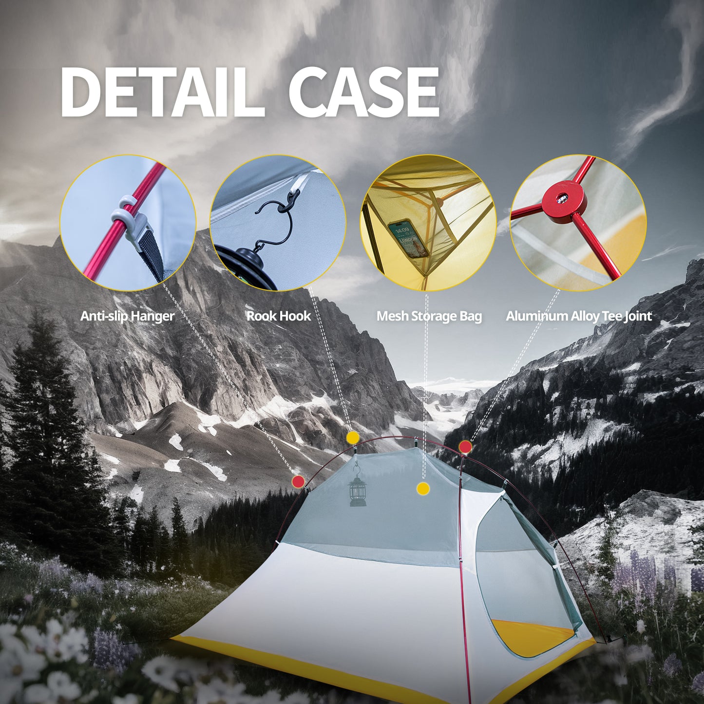 GEERTOP 2 Person Ultralight Waterproor Camping Tent