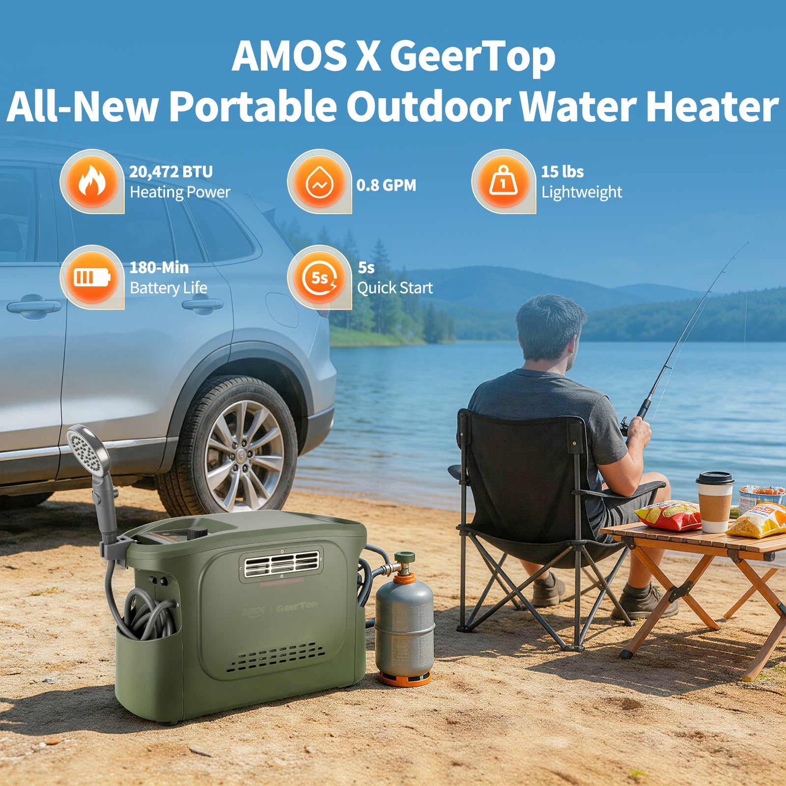 Geertop 6kW No-Install Portable Propane Water Heater